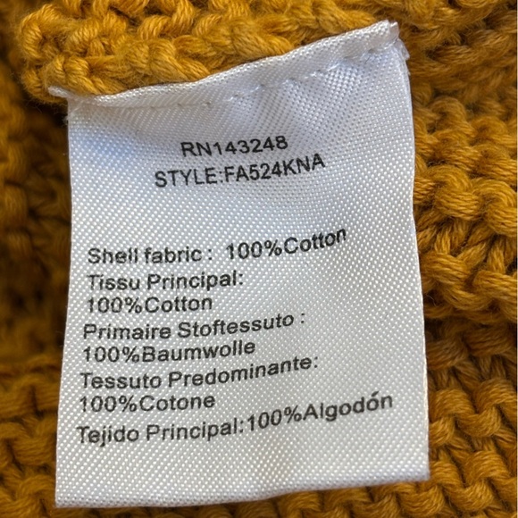 Anthropologie Moth Mustard Yellow Pom Pom Sweater 100% Cotton, Medium 🌻🍂🌻 - Picture 7 of 8